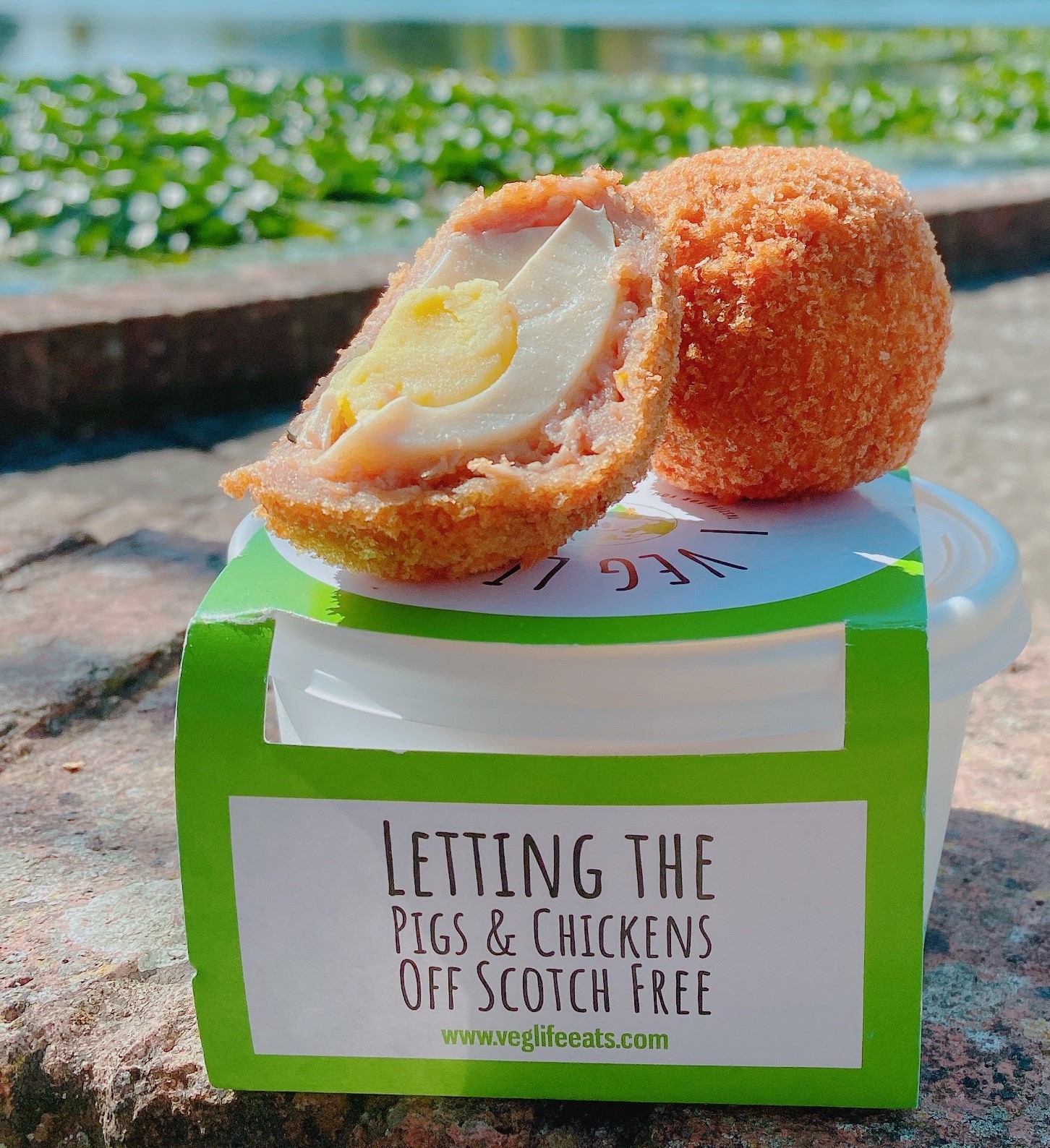 Rhian Caffull’s innovative vegan Scotch Egg created in Malvern in Worcestershire