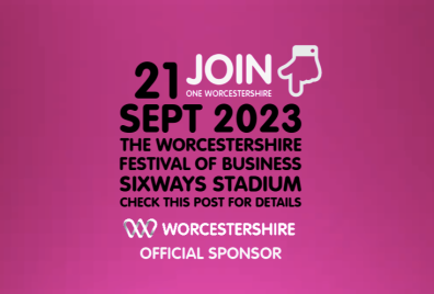join_one_worcestershire_event_graphic-official_sponsor_worcestershire_business_festival_2023