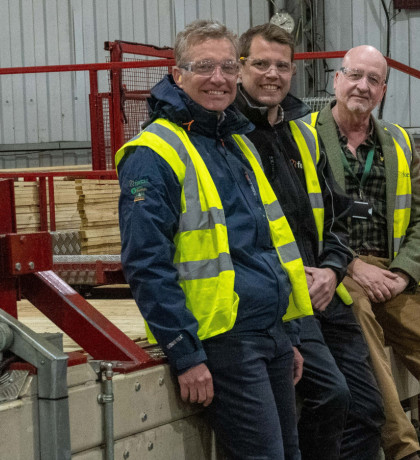 World-first automatic high-speed fence panel manufacturing machine, Forest Garden, Worcestershire